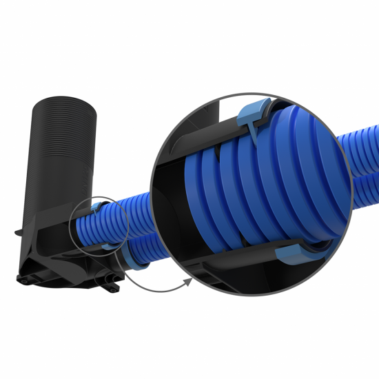 Antistatinė plastikinė difuzoriaus dėžutė 2xd75, d125