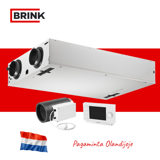 Plokštelinis Brink Renovent Sky 200 rekuperatorius (komplektas)