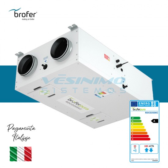 Rekuperatorius Brofer RDCD25SKC Rekuperatorius Brofer RDCD25SKC