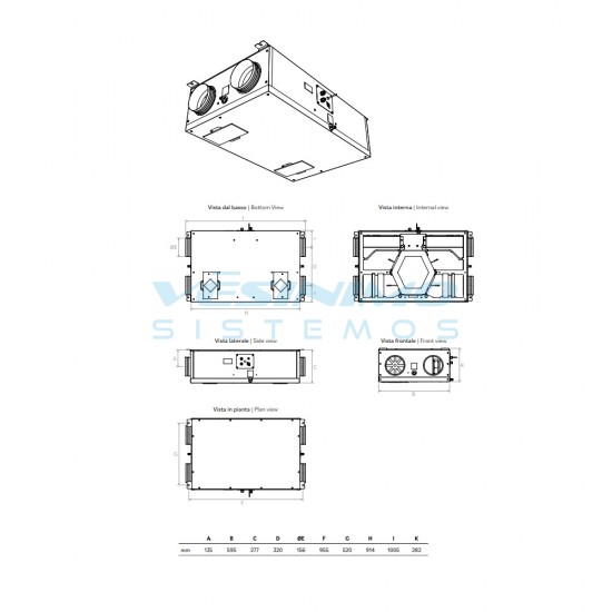 Rekuperatorius Brofer RDCD25SKC Rekuperatorius Brofer RDCD25SKC