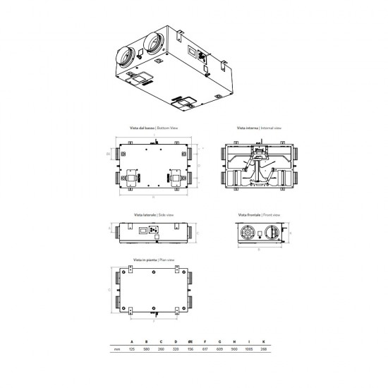 Rekuperatorius Brofer RDCD25SKH