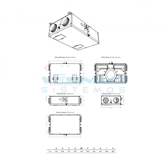 Rekuperatorius Brofer RDCD25SKHC Rekuperatorius Brofer RDCD25SKHC