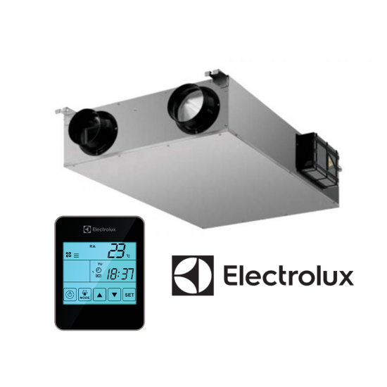 Plokštelinis Electrolux universe ERVX-800 inverter rekuperatorius komplekte su valdymo pultu