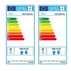 Rekuperatorius ENSY InoVent AHU-400HV/1 palubinis 430m³/h. Komplekte valdiklis su WI-FI