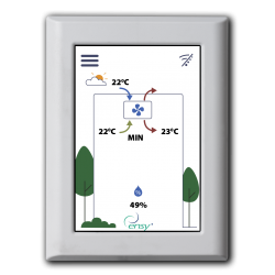 Rekuperatorius ENSY InoVent AHU-350BV vert. 400m³/h. Komplekte valdiklis su WI-FI