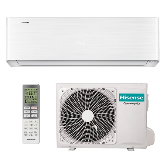 Hisense šilumos siurblys oras-oras ENERGY PRO X baltos spalvos, 2.6/3.2 kW