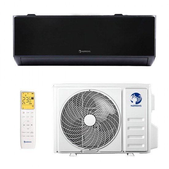 NØRDIS sieninis šilumos siurblys oras-oras NOVA juodos spalvos, 5.1/5.8 kW